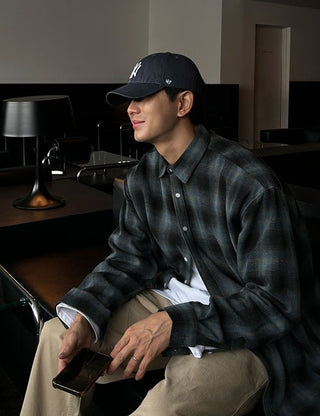 Day Tartan Check Oversized Shirt (3 colors)