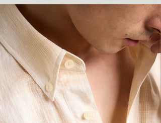 [CULTUM] Linen Blend Check Seersucker Shirt