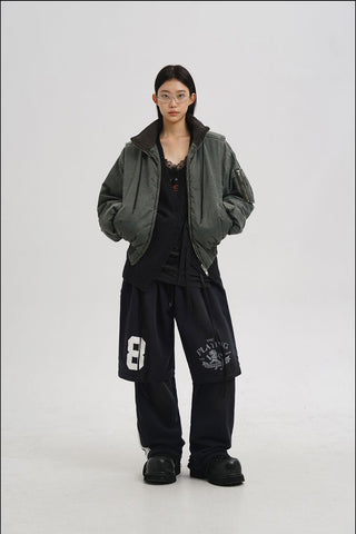 [MASONPRINCE] Sand-washed Boxy Workwear Padded Jacket