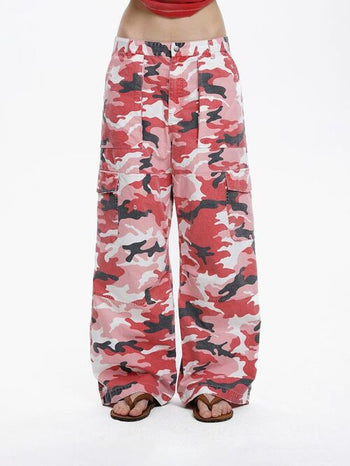 [MASONPRINCE] Washed Camouflage Work Pants