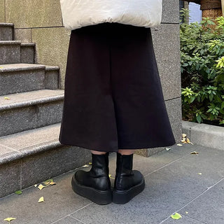Wool A-line skirt