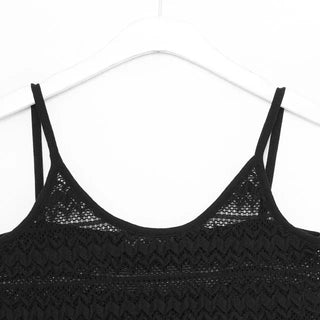 wavy lace sleeveless ops