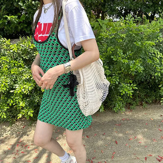Patterned knit dress