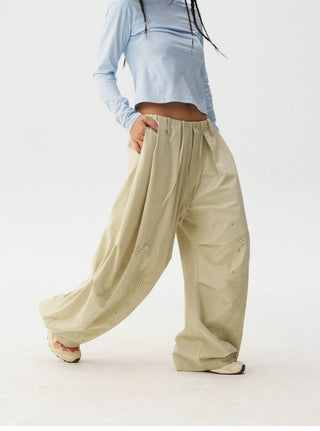 [Monterest] Quick-Dry Burnout Wide Leg Pants