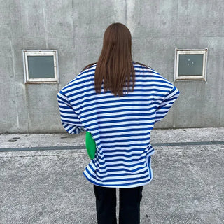 Striped oversized t