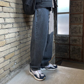 Wide denim pants