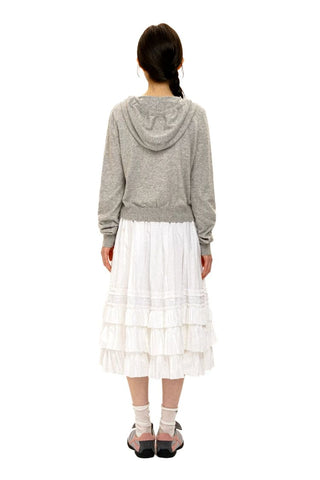 [Moromoro2] Handmade Patch Hooded Zip-Up  Cardigan