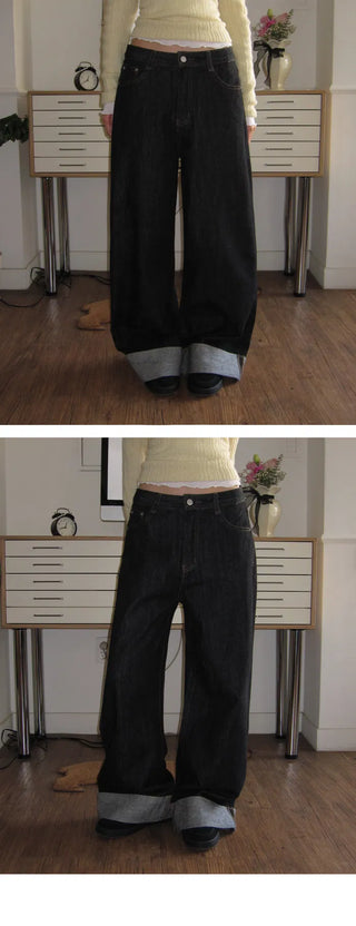 Paul You Raw Wide Roll-up Pants - 2 colors