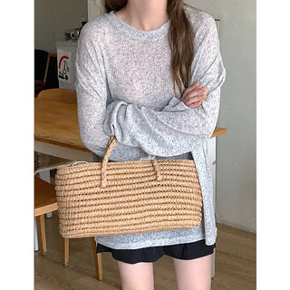 See-through linen summer knit T-shirt