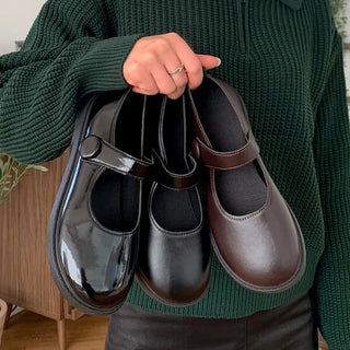 0422 Velcro Button Mary Jane Loafers (3 colors)