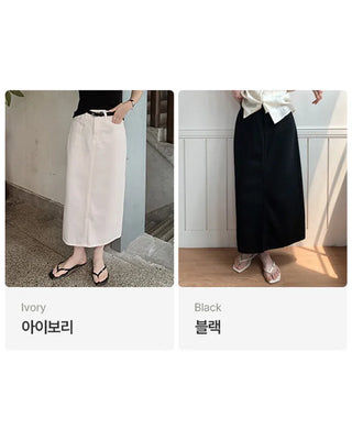 Cotton long skirt