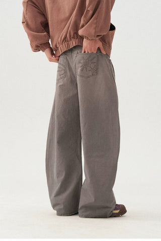 [Monterest] Washed Double Pleat Wide Pants