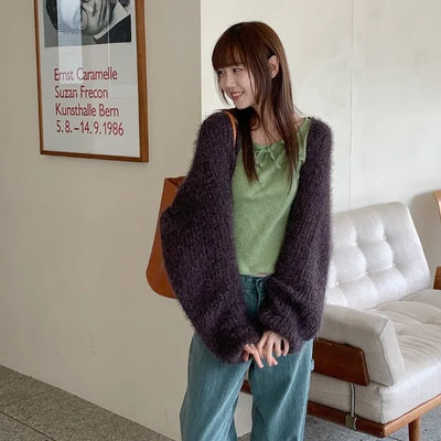 Long-sleeved bolero cardigan