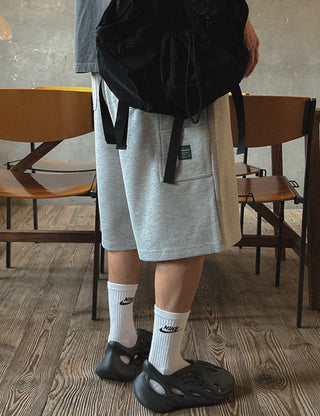 Patch double-layered carpenter shorts (5 colors)