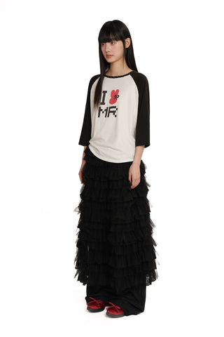 [moromoro2] Mosaic Print Raglan T-Shirt