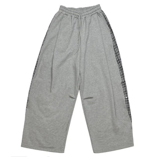 (2 colors) Check Rivet Wide Pants