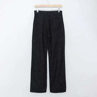hake black denim pants