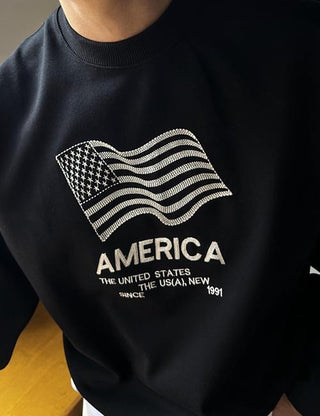 America Embroidered Sweatshirt (3 colors)