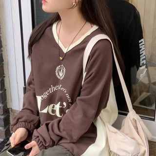 Together Oversized V-Neck Sweatshirt