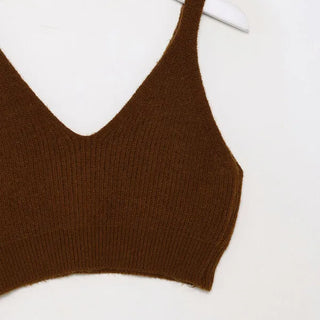 Colorful knit bustier