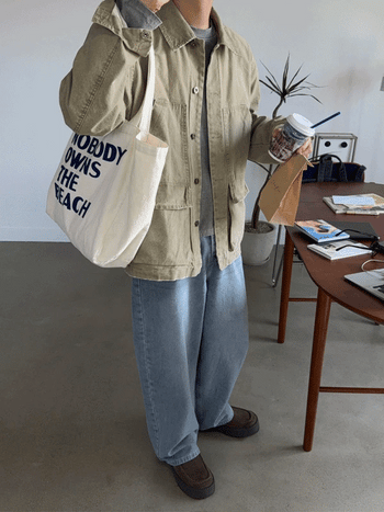 Low-key Pigment Washed Field Jacket
