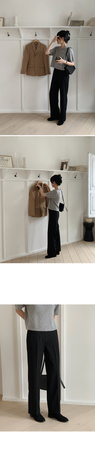 (basic/long) Straight slacks - 4 sizes
