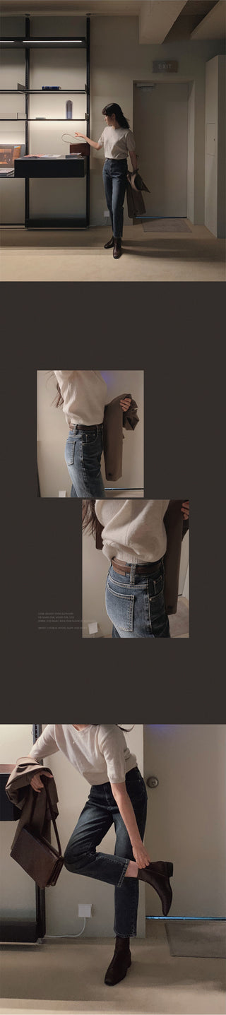 (basic/long) Land Dark Denim Pants