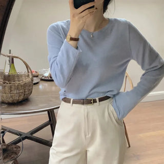 (U/V neck) wool knit - 6 colors