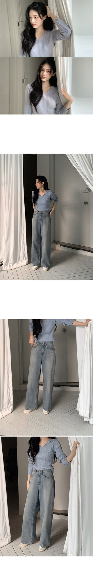Slim slit ribbed knit - 5 colors