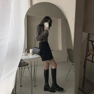 Fleece-lined turtleneck top (11 colors)