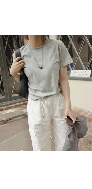 Women's plain cotton t-shirts, 7 colors