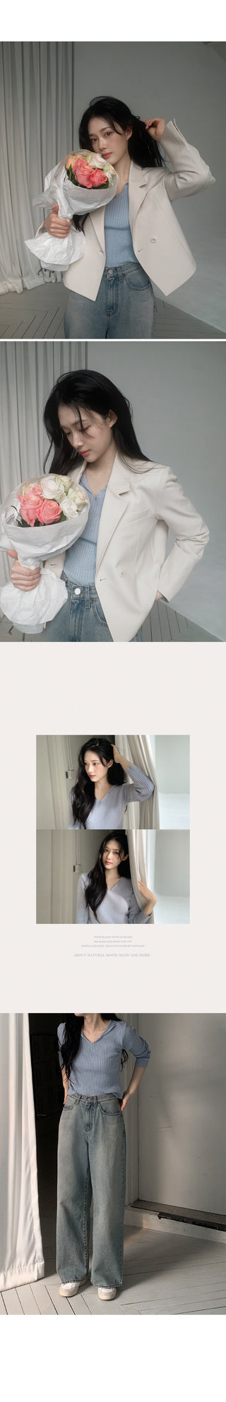 Slim slit ribbed knit - 5 colors