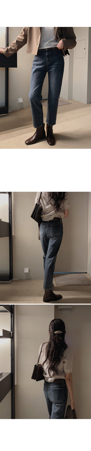 (basic/long) Land Dark Denim Pants