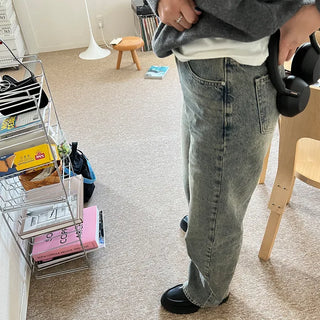 Vintage Washed Denim Pants