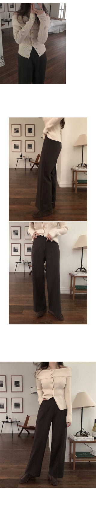 (basic/long) Wide Warmer Slacks - 4 sizes