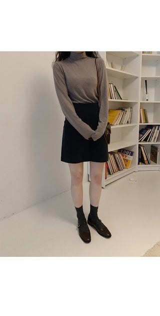 (Over 30,000 sold) Basic Turtleneck T-Shirt - 10 colors