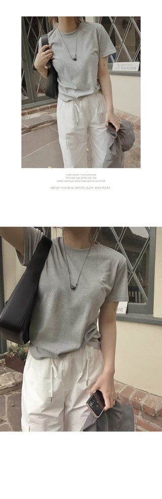 Women's plain cotton t-shirts, 7 colors