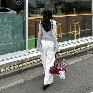 Asymmetrical Shirring T-Shirt