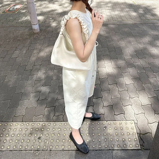 Shirring Ribbon Tote Bag
