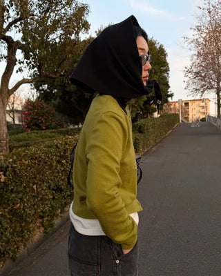Anti-pilling color crew neck cardigan