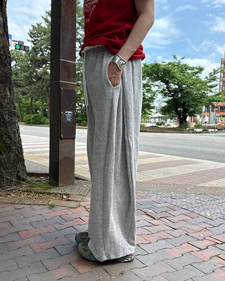 Side-tuck layered easy pants