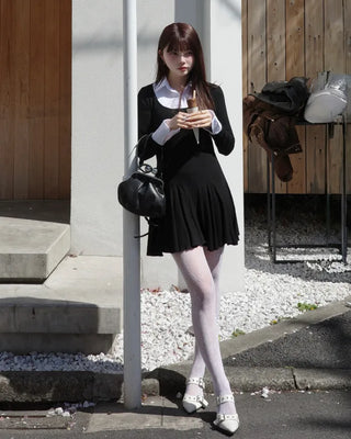 Shirt layered dress