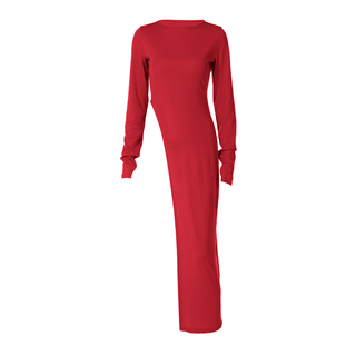 Long sleeve crewneck solid slit top