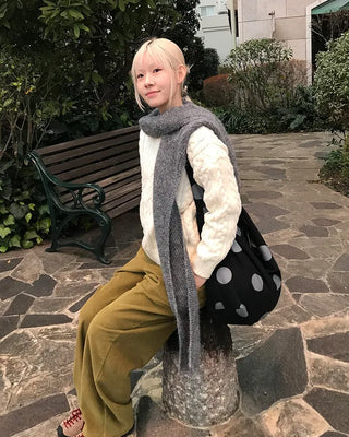 Corduroy wide-leg pants