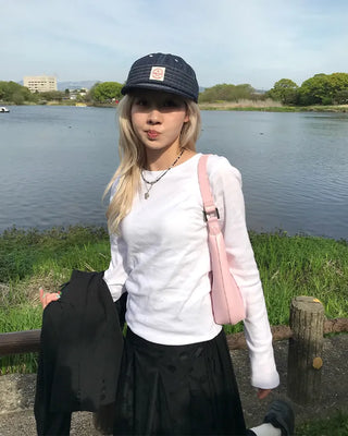 Denim Stitch Camp Cap
