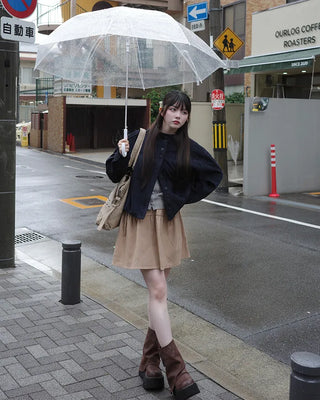String flared mini skirt
