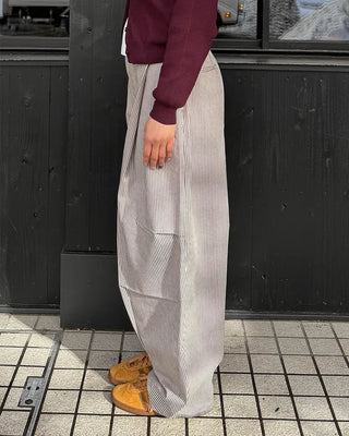 (Unisex) Striped Pintuck Overpants