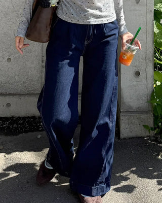X Wide Side Seam Rigid Denim Pants