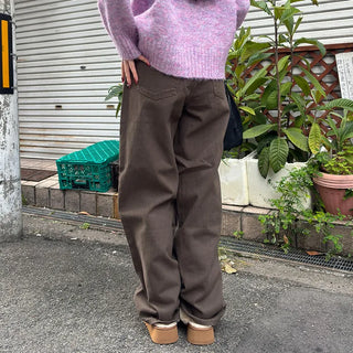 Cotton wide-leg pants