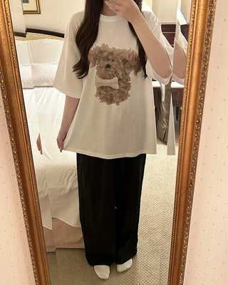 Two-tone banded slacks